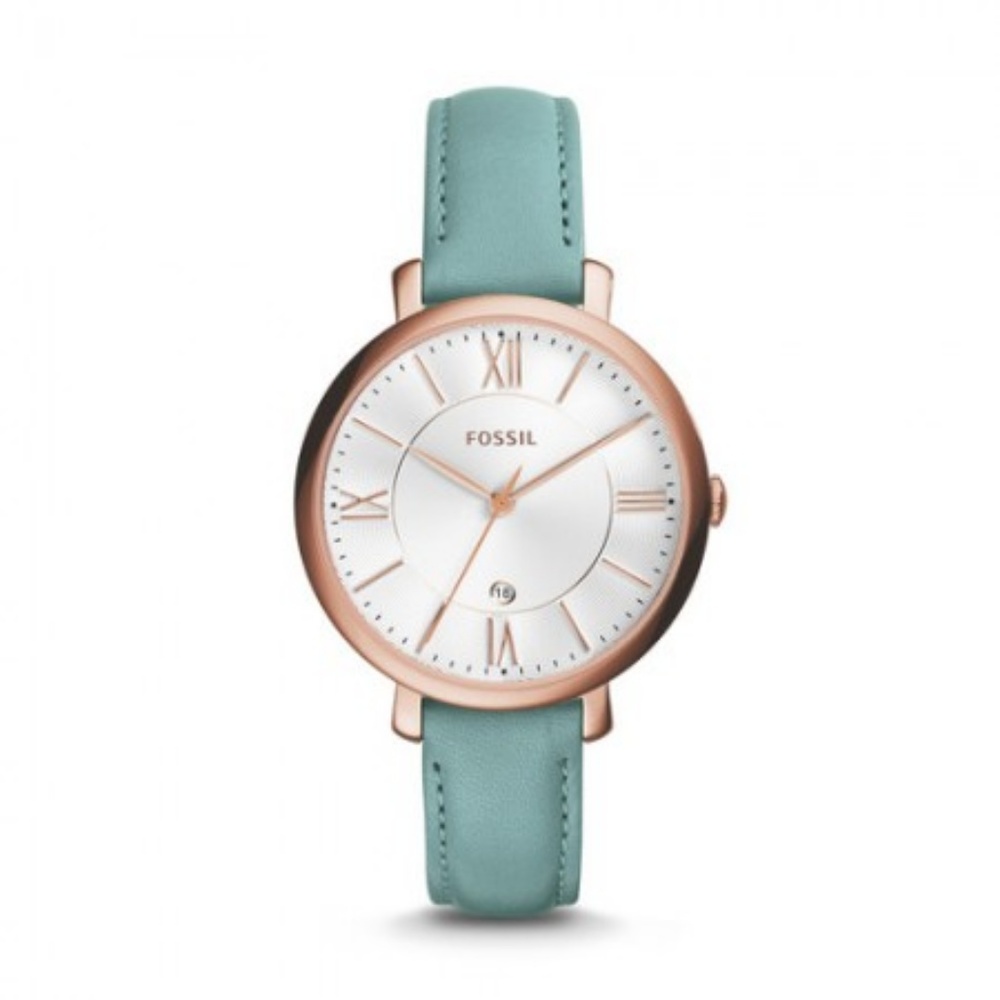 NWT IN BOX Fossil Rose Gold Leather Watch